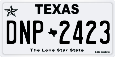 TX license plate DNP2423