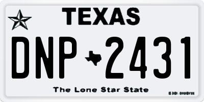 TX license plate DNP2431