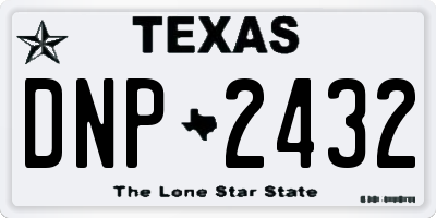 TX license plate DNP2432