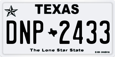 TX license plate DNP2433