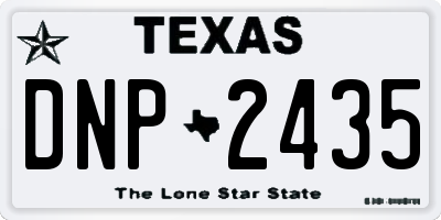 TX license plate DNP2435