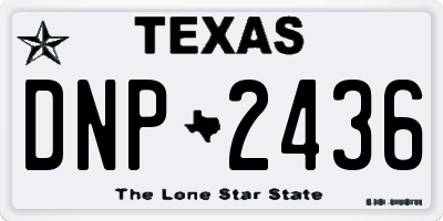 TX license plate DNP2436