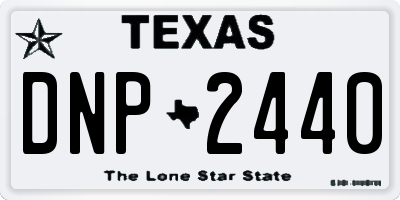 TX license plate DNP2440