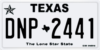 TX license plate DNP2441