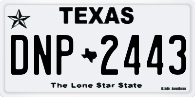 TX license plate DNP2443