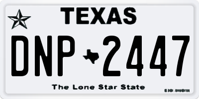 TX license plate DNP2447