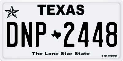 TX license plate DNP2448