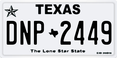 TX license plate DNP2449
