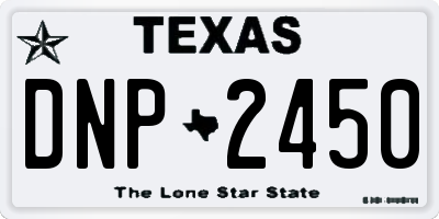 TX license plate DNP2450