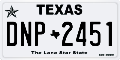 TX license plate DNP2451