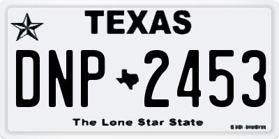 TX license plate DNP2453