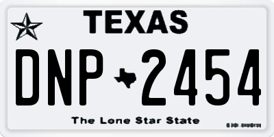 TX license plate DNP2454