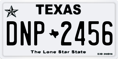 TX license plate DNP2456