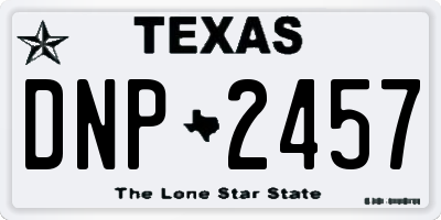 TX license plate DNP2457