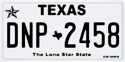TX license plate DNP2458