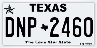 TX license plate DNP2460