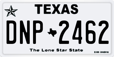 TX license plate DNP2462