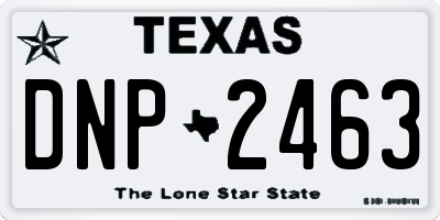 TX license plate DNP2463