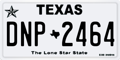 TX license plate DNP2464