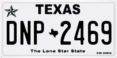 TX license plate DNP2469