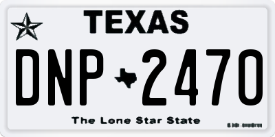 TX license plate DNP2470