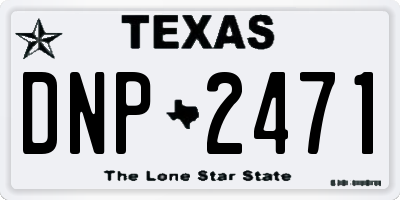 TX license plate DNP2471