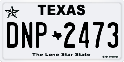 TX license plate DNP2473