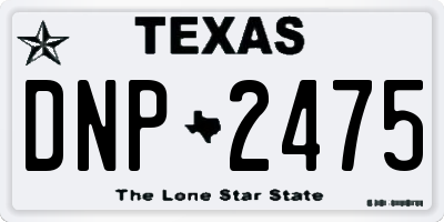 TX license plate DNP2475