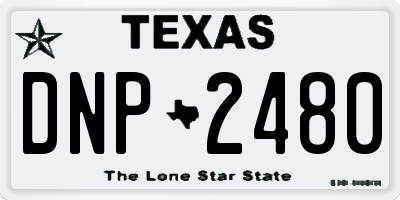 TX license plate DNP2480