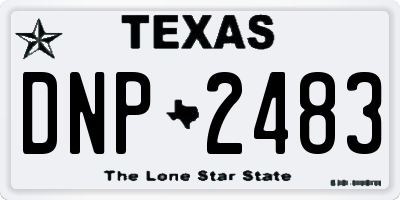 TX license plate DNP2483