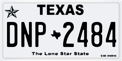 TX license plate DNP2484