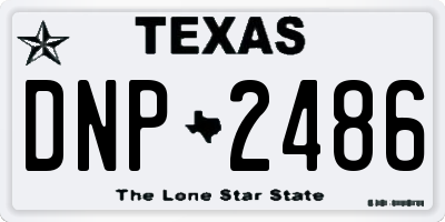 TX license plate DNP2486