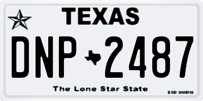 TX license plate DNP2487