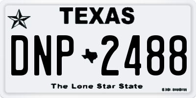 TX license plate DNP2488
