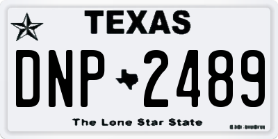 TX license plate DNP2489