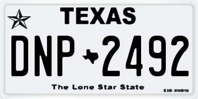 TX license plate DNP2492