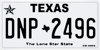 TX license plate DNP2496