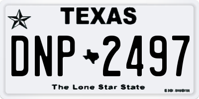 TX license plate DNP2497