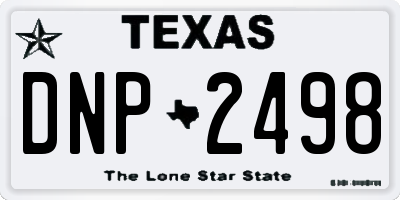 TX license plate DNP2498