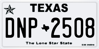 TX license plate DNP2508