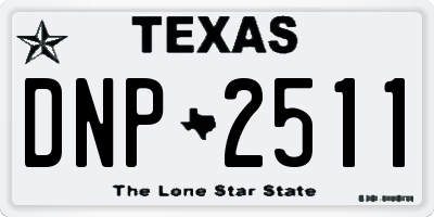 TX license plate DNP2511