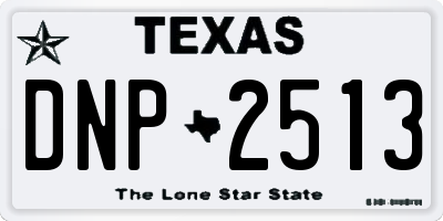 TX license plate DNP2513