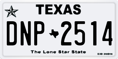 TX license plate DNP2514