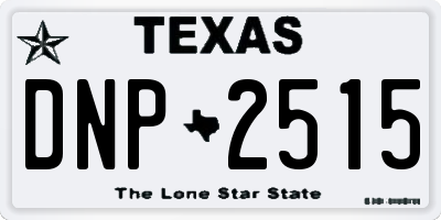 TX license plate DNP2515