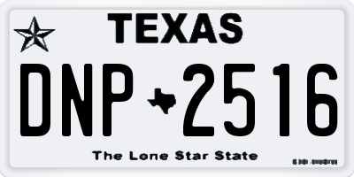 TX license plate DNP2516