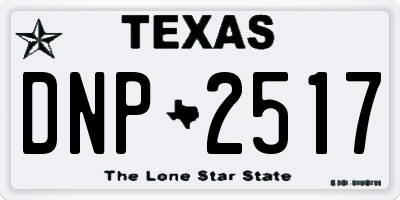 TX license plate DNP2517