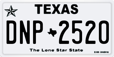 TX license plate DNP2520