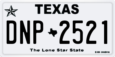 TX license plate DNP2521