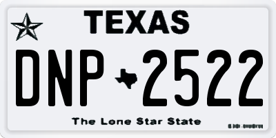 TX license plate DNP2522