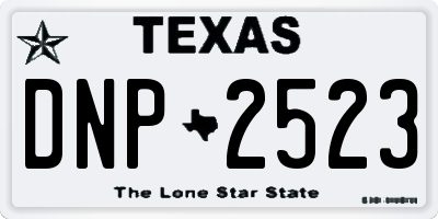 TX license plate DNP2523